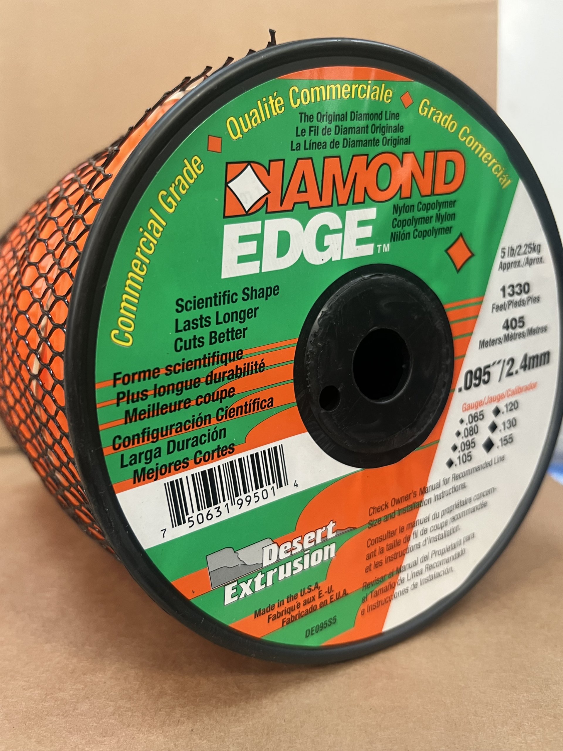 2.4mm diameter x 405m Diamond Edge Trimmer Line