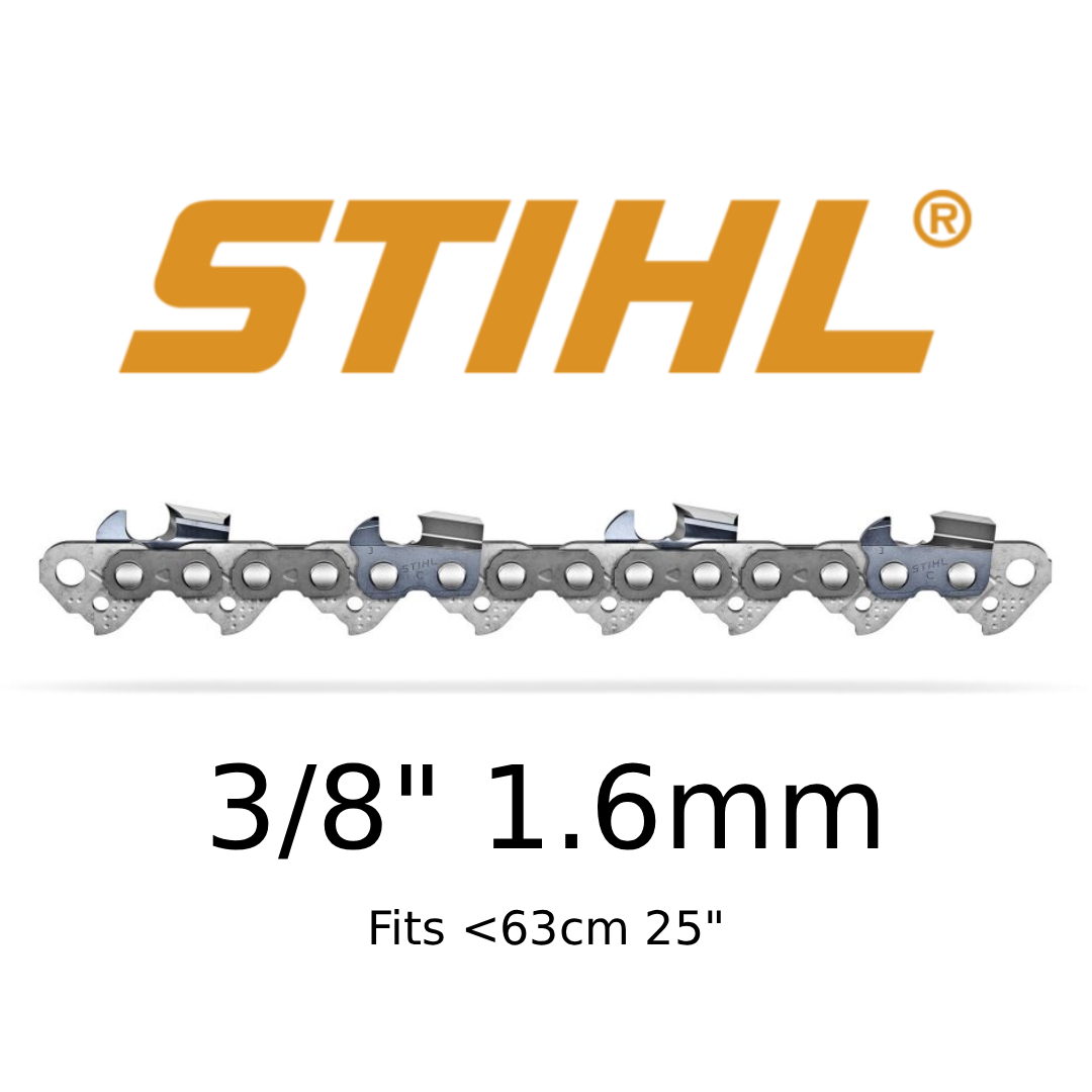STIHL Rapid Super (RS) 3/8", 1.6 mm – 84 Drive Links – 63 cm / 25" Saw Chain